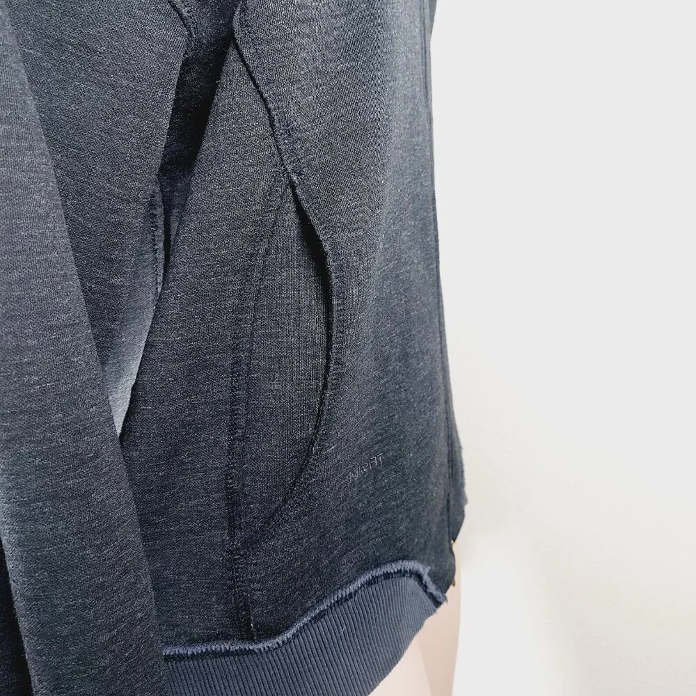Nike Women's Black Fit Dry Raglon Sleeve Casual Full Zip Hoodie Size L - Picture 6 of 13